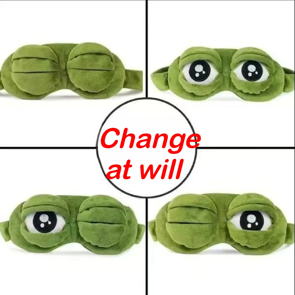 3D Sad Frog Sleep Mask Natural Sleeping Eyeshade Cover Shade Eye Patch Women Men Soft Portable Blindfold Travel Eyepatch - view 3