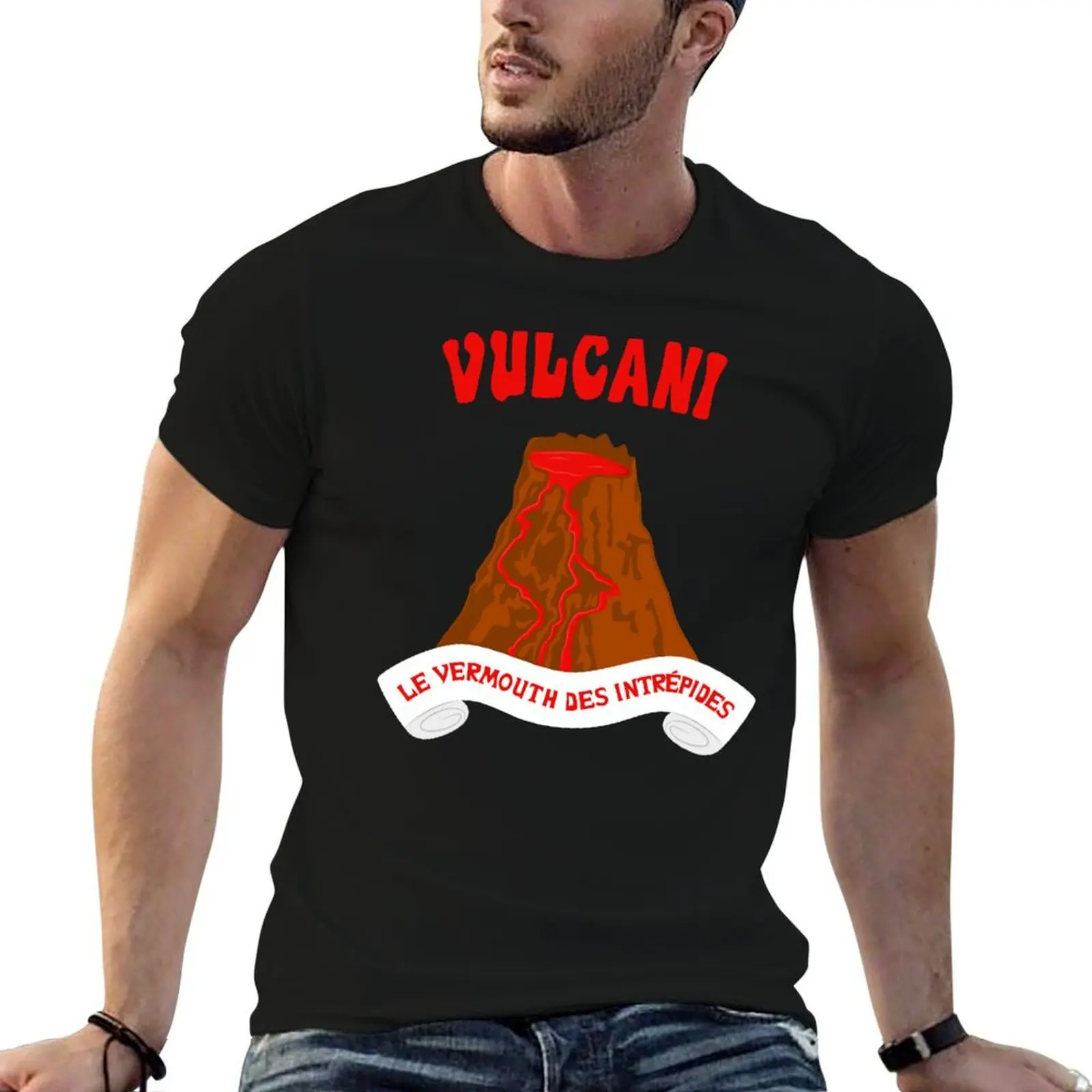 

Vulcani - Le vermouth des intrepides T-Shirt cheap stuff plain graphic t shirt vintage t shirt men 100℅ cotton