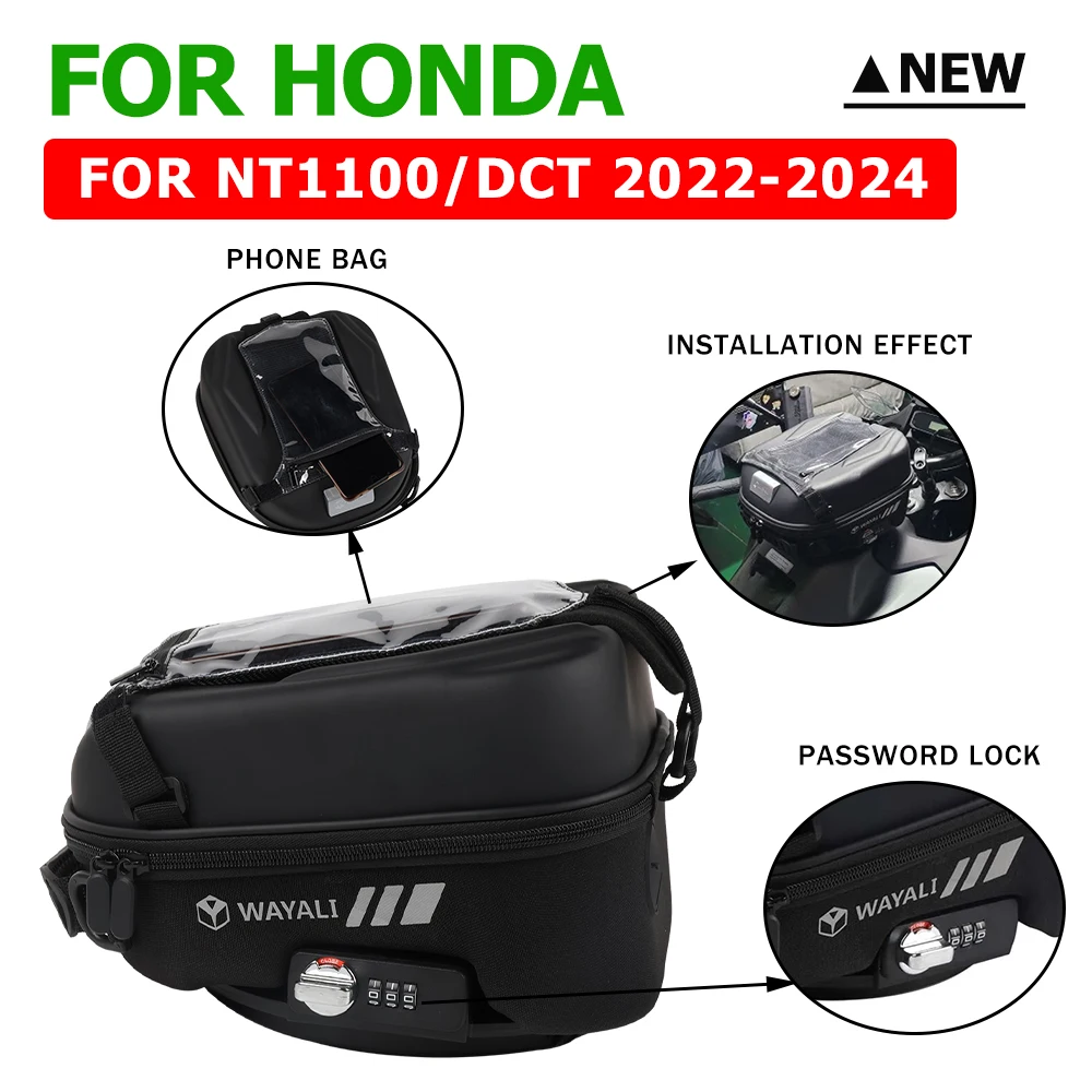 

Motorcycle Accessories Fuel Tank Bag Luggage Backpack Tanklock Bags For HONDA NT1100 DCT NT 1100 NT 2024 Navigation Phone Bag