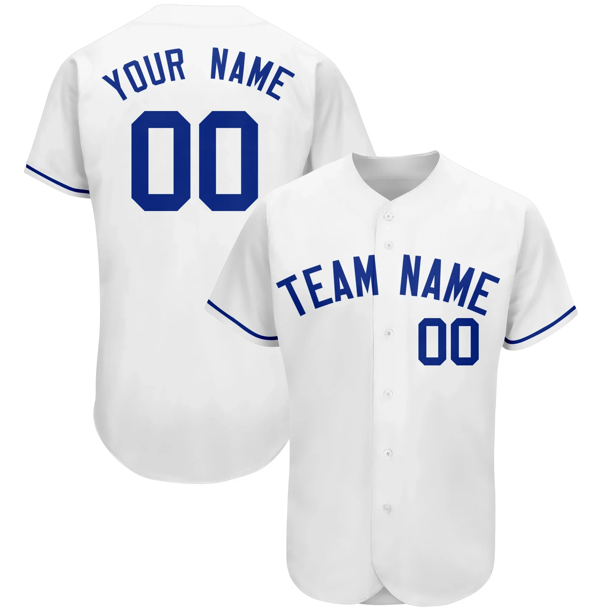 Top Quality Personalized Baseball Jersey Your Name/Number Mesh Button-down Hip Hop Print for Men/Girl/Kids Big size