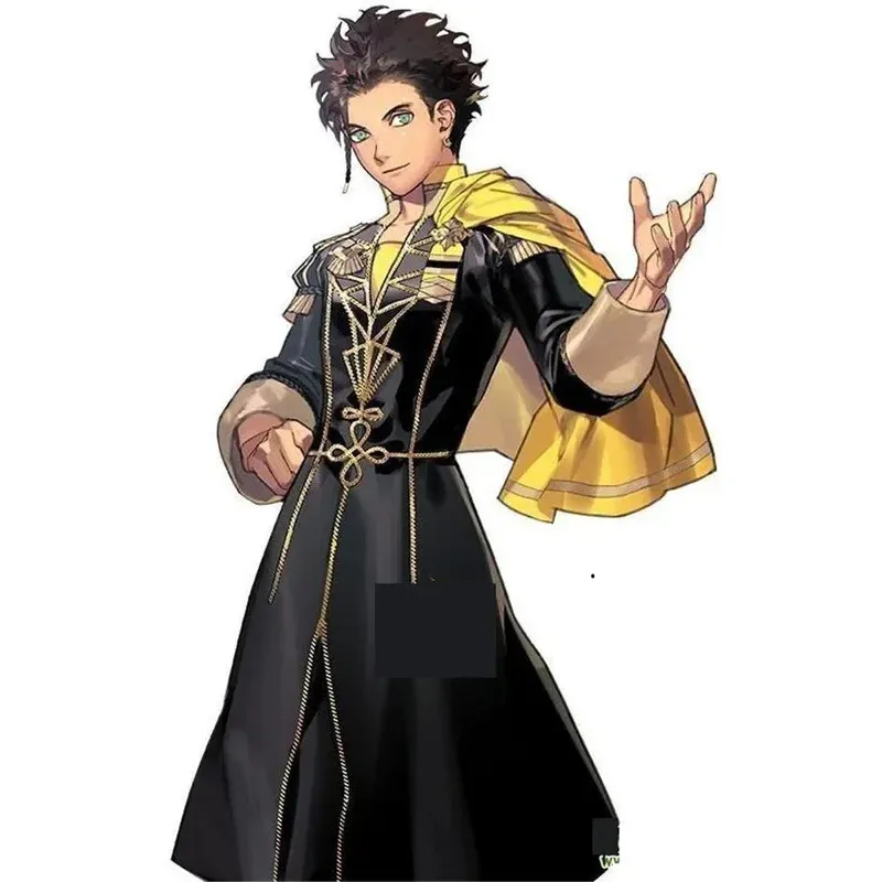 NewGame Fire Emblem: ThreeHouses Claude von Regan Fancy Battle Boys Cosplay شعر مستعار أسود قصير مجاني 1;s'6,y;9'b,5; #3