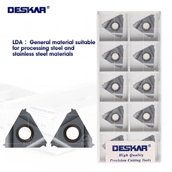 DESKAR 100% الأصلي 16ER 16IR 0.75 1.5 1.25 2.0 3.0 ISO LDA أداة قطع خيوط المخرطة باستخدام الحاسوب أدوات تحويل شفرات الكربيد