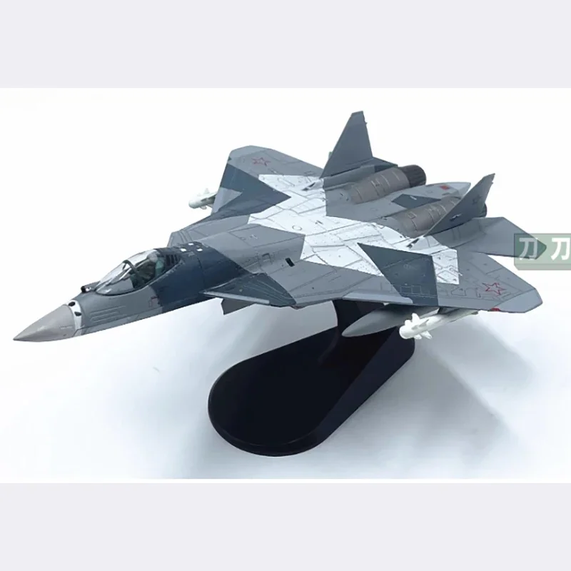 Diecast 1:100 Scale Russian Su-57 fighter Alloy Finished Simulation Model Toy Static Decoration Souvenir Gifts For Adult Boy