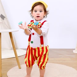 Baby Boys Halloween Outfit Infant Ninja Clown Costume Newborn Carnival Fancy Dress Clothing Toddler Firefighter Pilot Set