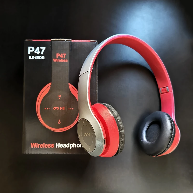 Handsfree Wireless Headphones Noise Canceling Headphone Earphone P47 headset Bluetooth HeadPhone for iPhone Huawei Samsung Redmi