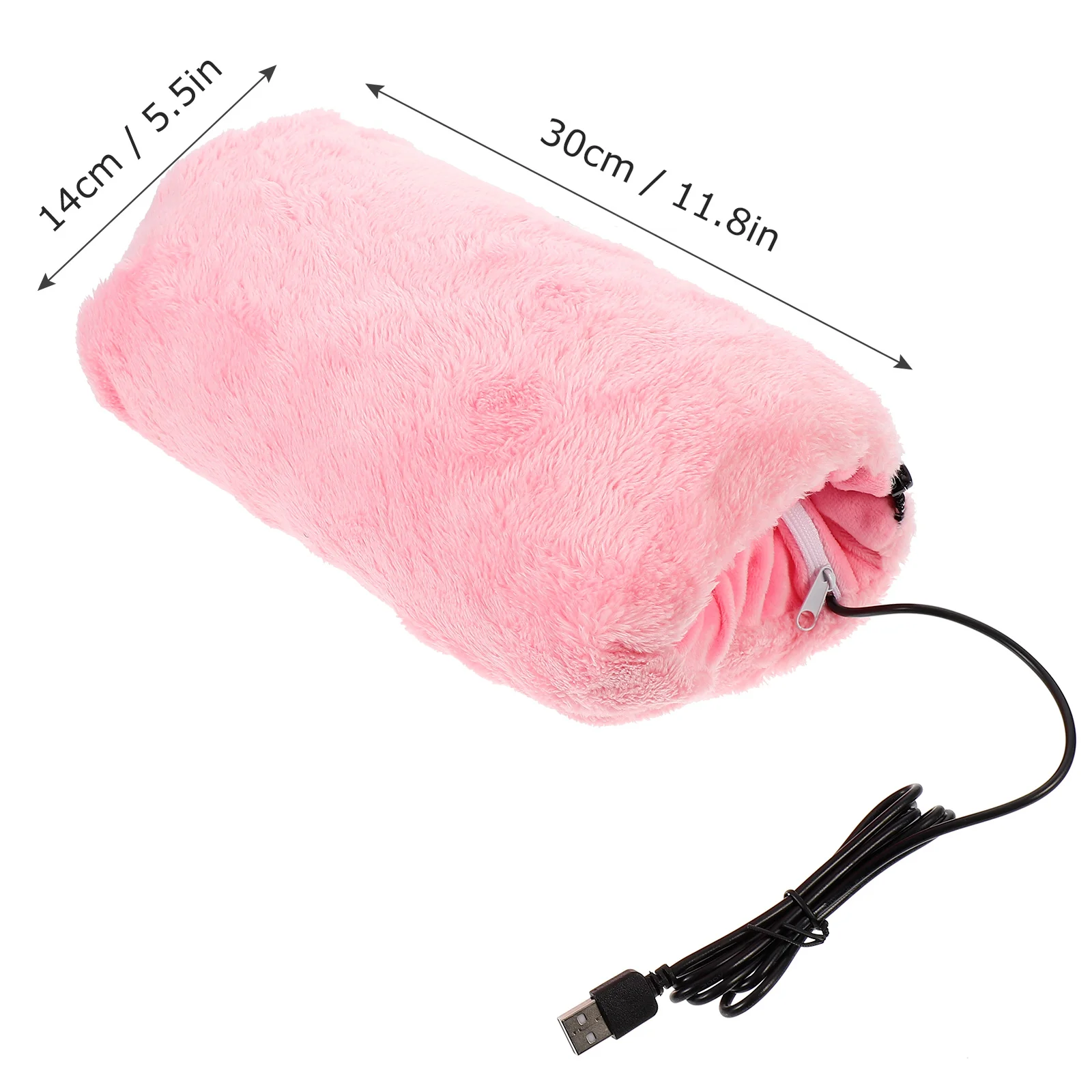 USB Hand Warmer Pouch Rechargeable Plug-in Electric Winter Plush Charging Flannel Birthday Gift Warming Treasure Miss