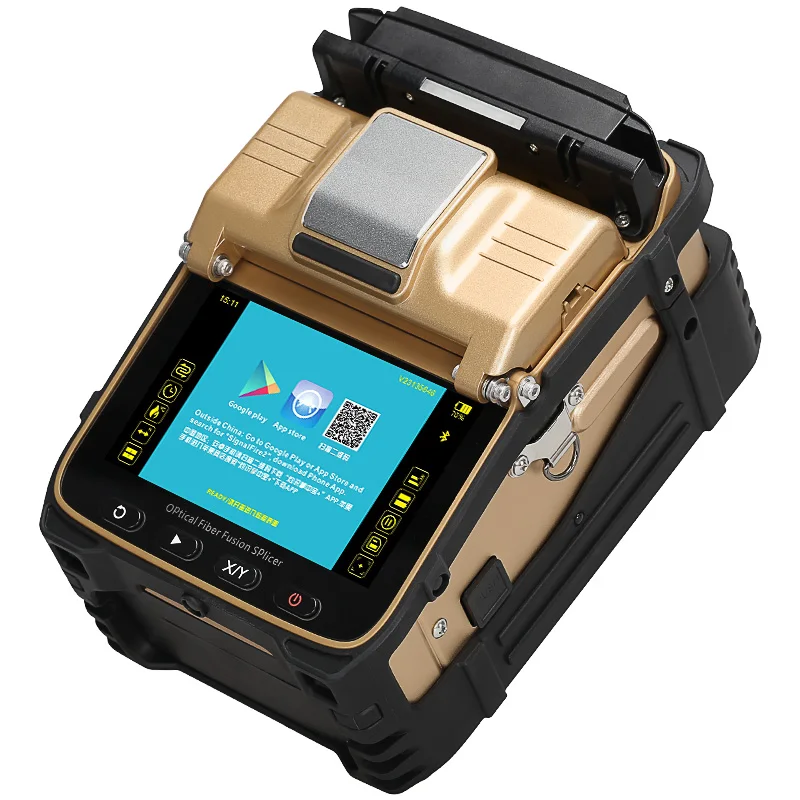 

Handheld Optical Fiber Fusion Splicer Automatic Splicing Machine AI-8C 6 motors fusionadora de fibra optica