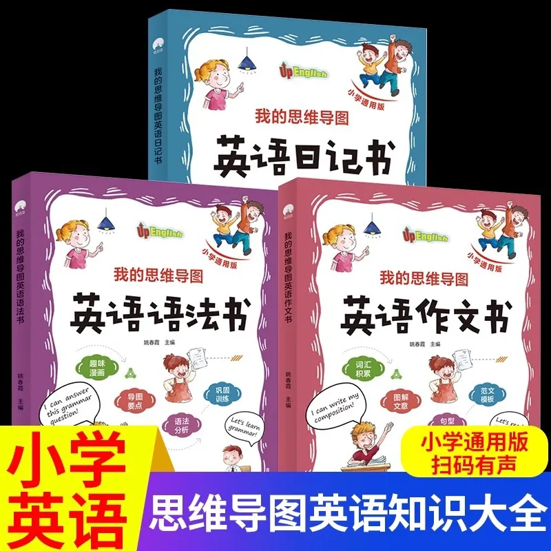 

Карта моего разума, английский дневник, книга грамматики эссе, английская книга для начальной школы