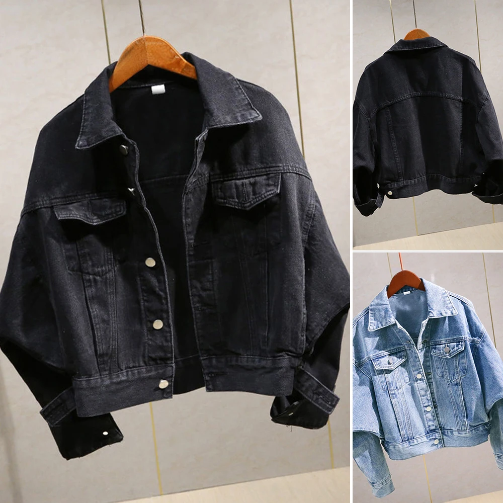 

Mia Muse Boutique, джинсовая рубашка с длинным рукавом и воротником, однобортные повседневные куртки для женщин, куртки, осенне-зимние модные базовые куртки