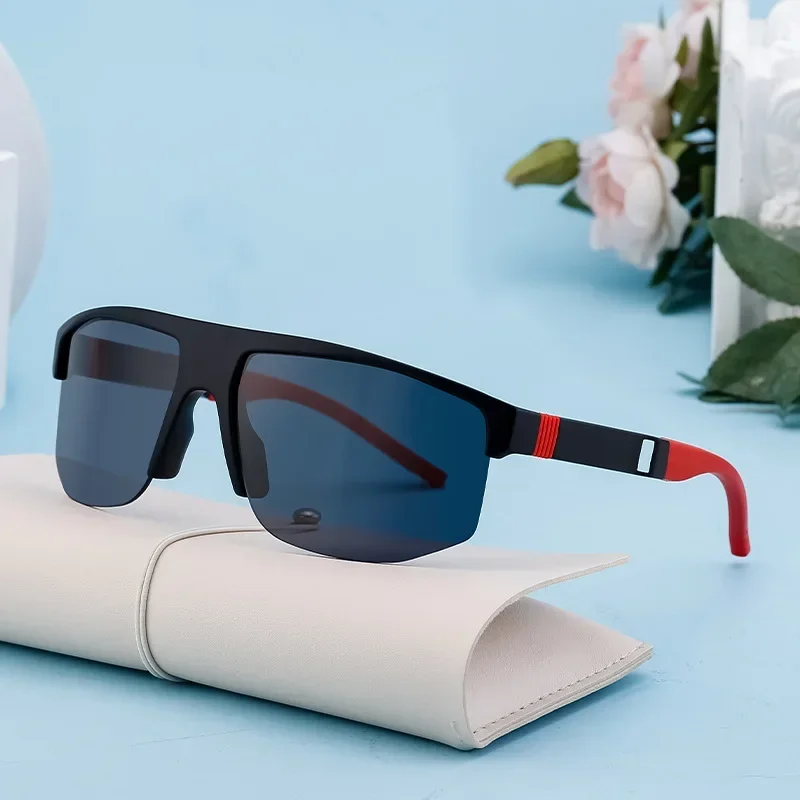 

Europe and the United States fashion sunglasses men's half frame outdoor riding sunglasses cross-border wholesale sunglasses