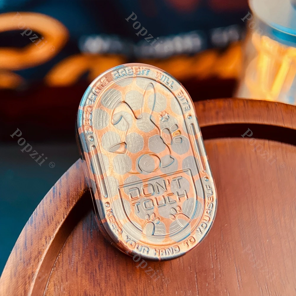 LEPAI EDC أرنب موصل فائق يدور اليسار واليمين 360 درجة °   لعبة ميكانيكية متعددة المدار لتخفيف التوتر منزلق ألعاب القلق #3