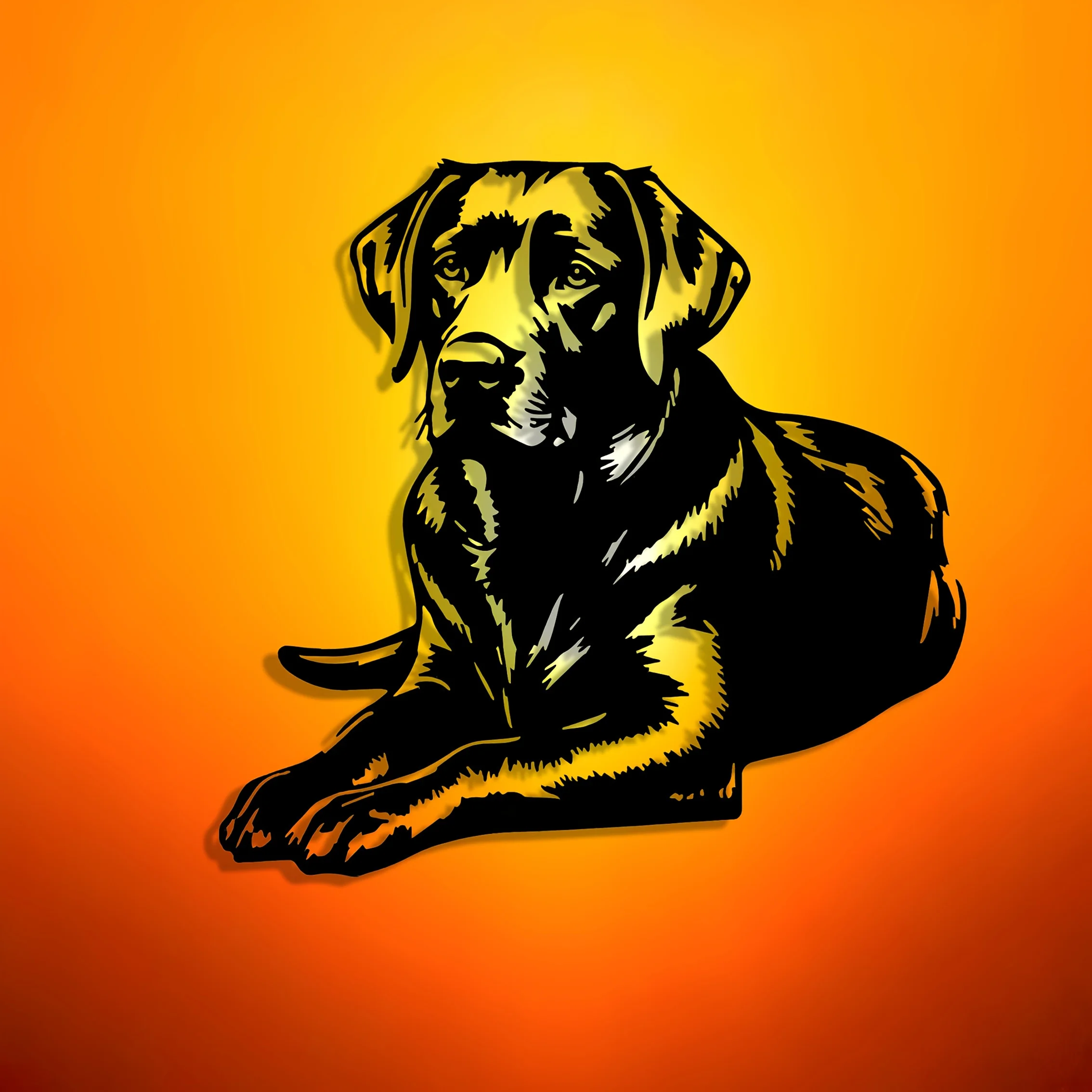 Minimalist Cute Dog Iron Wall Art Halloween Abstract Metal Sign Exquisite Hollow Office Living Room Bedroom Patio Gift Decor