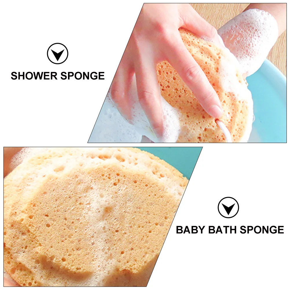 

4 Pcs Natural Seaweed Bath Sponge Honeycomb Design Soft Exfoliating Shower Loofah For Baby And Adult Use