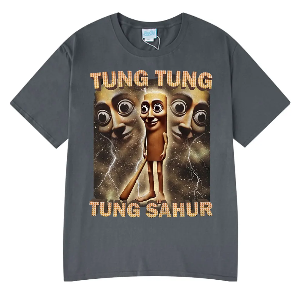 Tung Tung Tung Sahur Funny Baseball Bat Meme T-shirt Men Clothing Fashion Humor Style T Shirts Unisex Summer O-Neck Tops T Shirt image 6