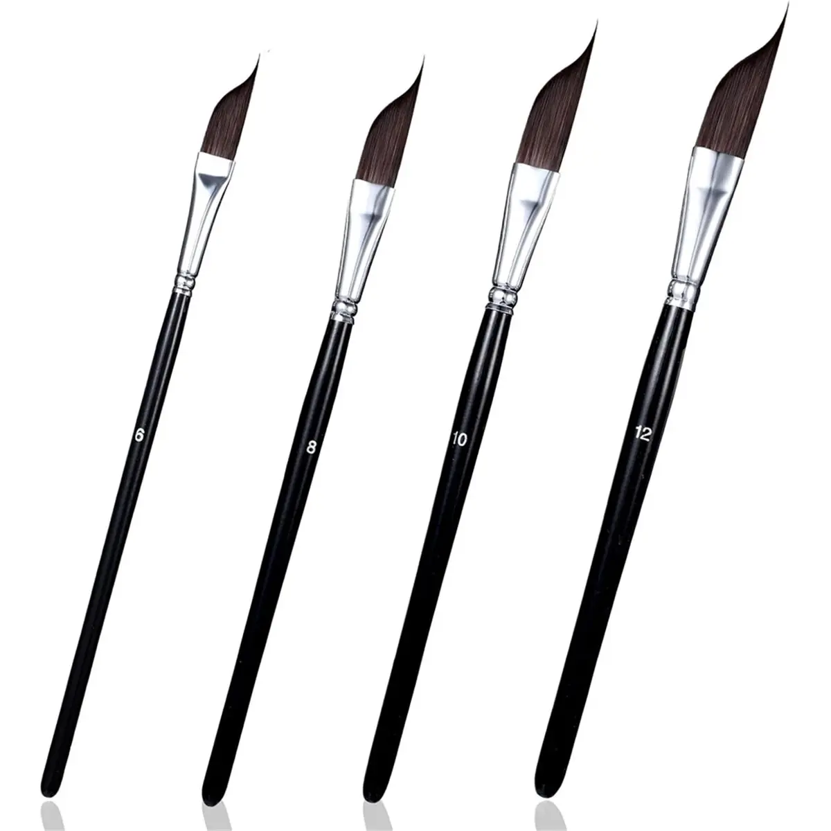 A50U 4Pcs Knife-Shaped Striper Brush Set Knife-Shaped Paint Brushes Watercolor Pinstriping Brushes S for Detail Fine Lines