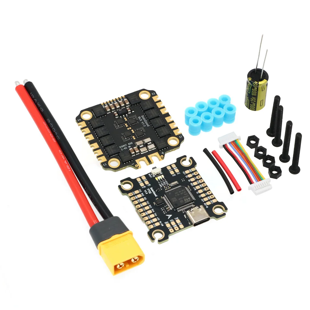 SoloGood F722 60A 3-6S 30,5X30,5 мм стек (контроллер полета F722 + BLHELI_S 60A 4in1 ESC) для деталей дронов для фристайла FPV