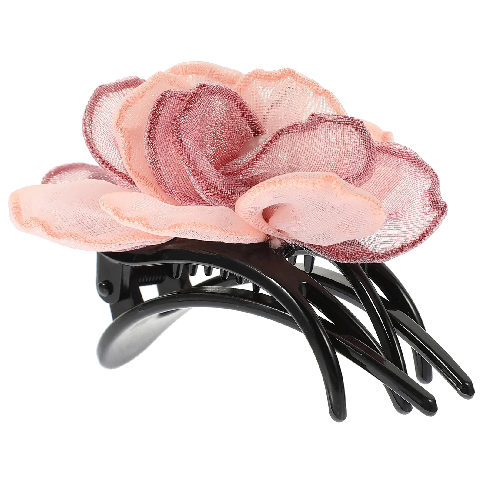 

Stylish Silk Yarn Flower Duck Billed Hair Clip Jaw Alligator Clip Non-Slip Clamp for Thick Thin Curly Straight Hair Accessories