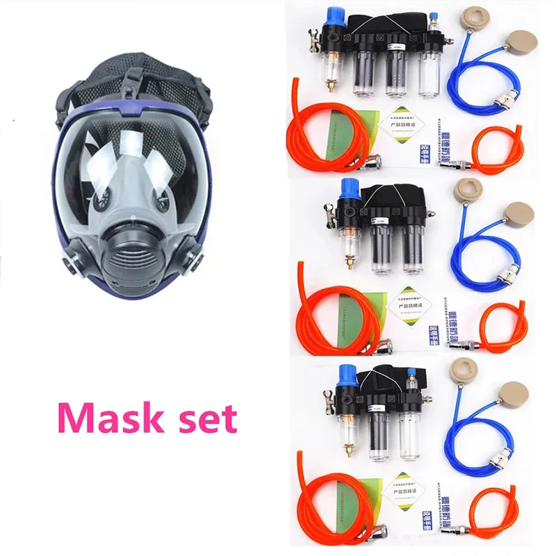 Hoogwaardig Functioneel Luchttoevoer Industrieel Ademhalingssysteem 6800 Luchttoevoer Full-Face Maskerbescherming Gasmasker