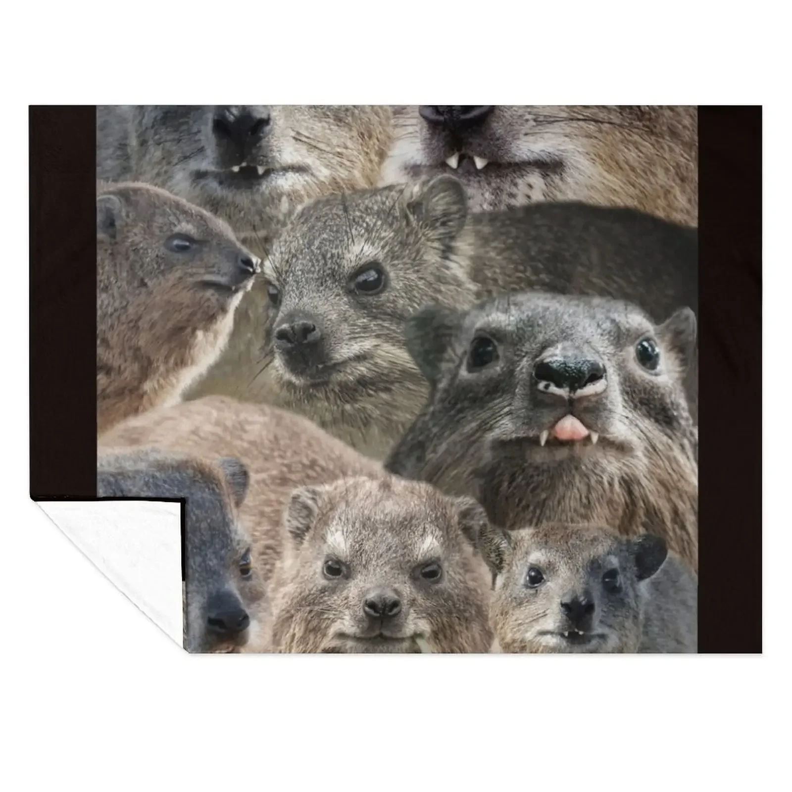 

A LOT of Rock Hyrax here Throw Blanket Extra Large Throw Plush Bed covers Flannel Blankets