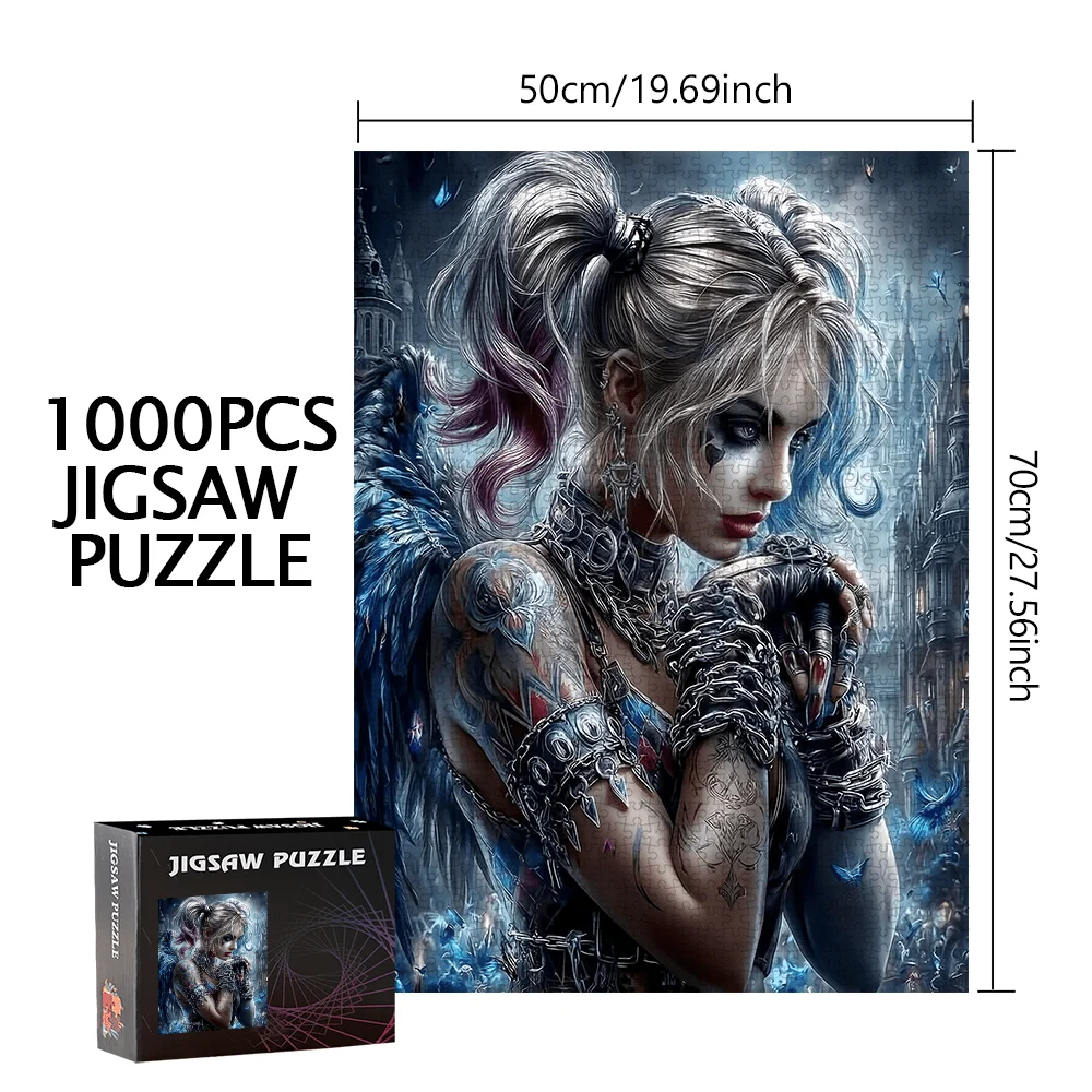 Wings & Tattoos 500pcs/1000pcs Puzzle Game - Gift for Family Fun, Home Decor, Brain Challenge - High-Quality Puzzle for Birthd view 5