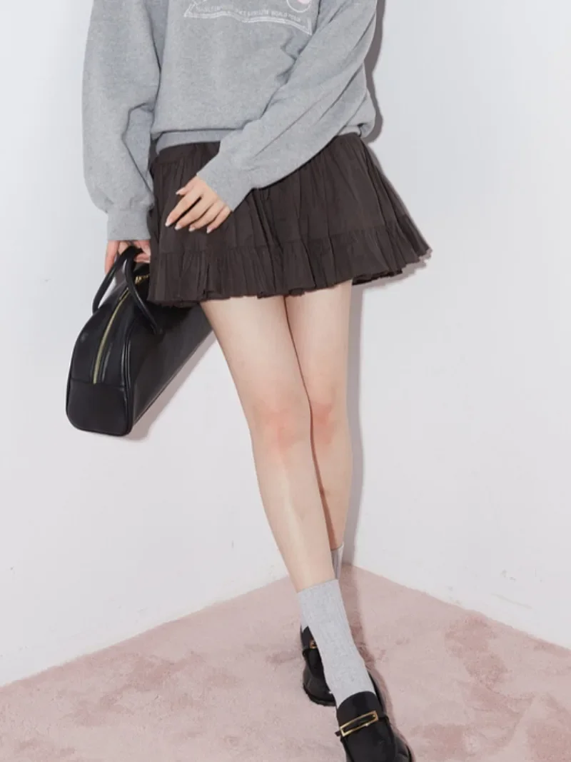 Spring Summer Fresh Sweet Y2k Skirts Japanese E-girls Bow High Wasit Pleated Faldas Mujer Feminino Sexy Mini Jupe Female 2024