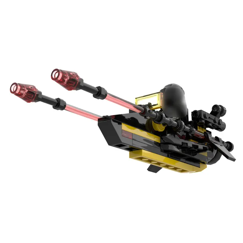 58PCS MOC-217910  Classic Space Spaceship "Blacktron Predator" Spaceship Building Block Model Toys Festival Children Gifts