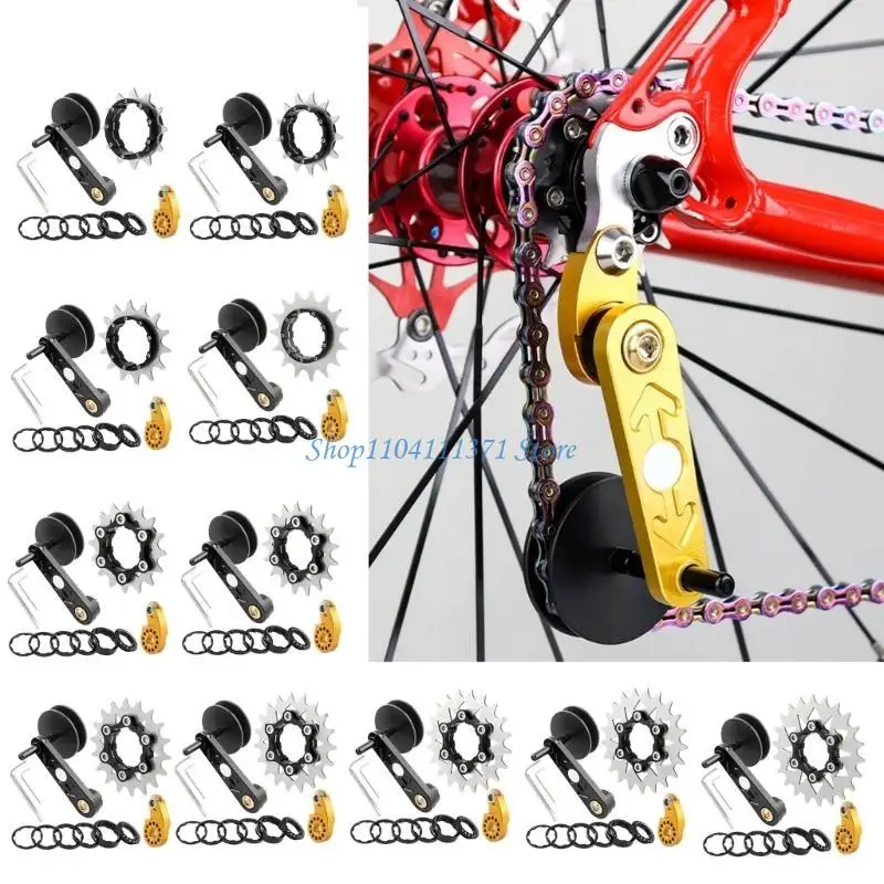 

P9FC Cassettes Cog Bike Chain Tensioner Bicycles Single Speed Adjuster Converter