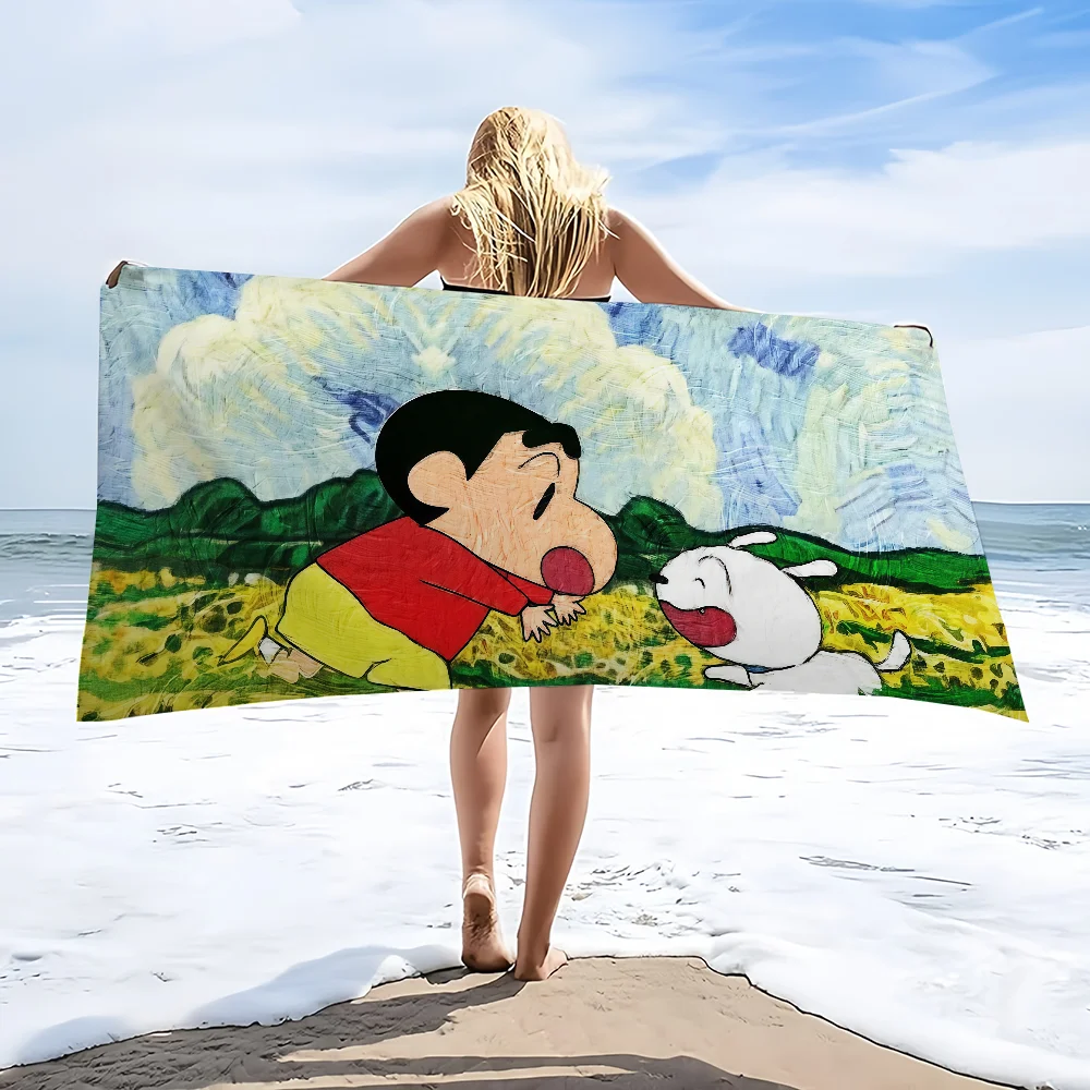 

S-ShinS-ES Towel C-CrayonS-ES Beach C-ChanS-ES Bath Quick-Drying Lightweight Blanket Portable Sauna Camping Swimming Pool Travel