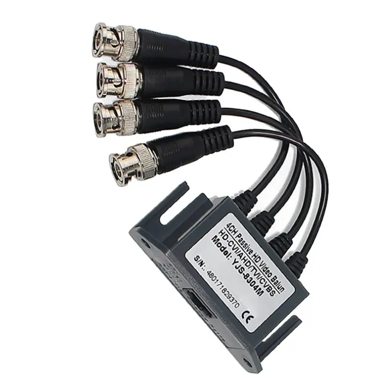 BAAE 4X 4-Channel Video Balun BNC UTP CAT5 Transmitter For CCTV/ Surveillance Camera Trend 4-Way Coaxial HD Transmitter