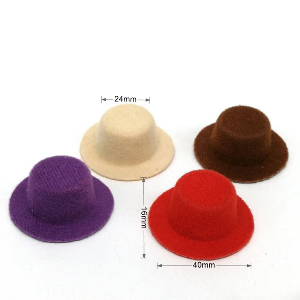 9 Peças de Mini Chapéus Coloridos de Tecido Não Tecido, Acessório de Cabeça para Cavalheiros, Pequena Decoração para Fantasias de Festa, Suprimentos para Artesanato DIY