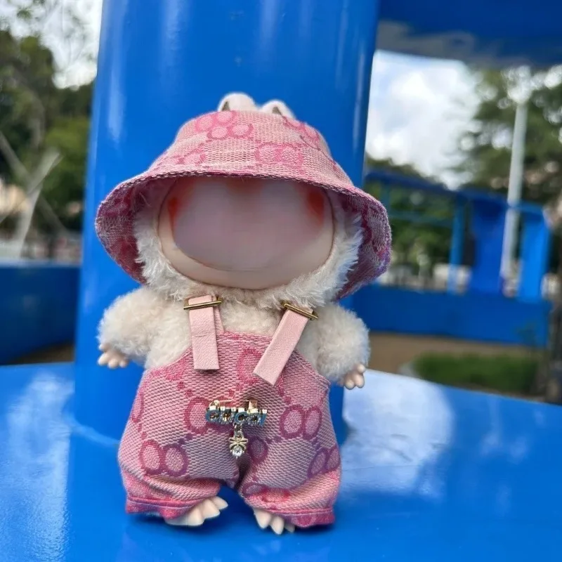 فقط مناسبة لملابس دمى Labubu مع القبعات القلائد اللؤلؤ محبوك مجموعات 17 سنتيمتر ملابس دمى الفينيل إكسسوارات دمي هدايا الدمية #4