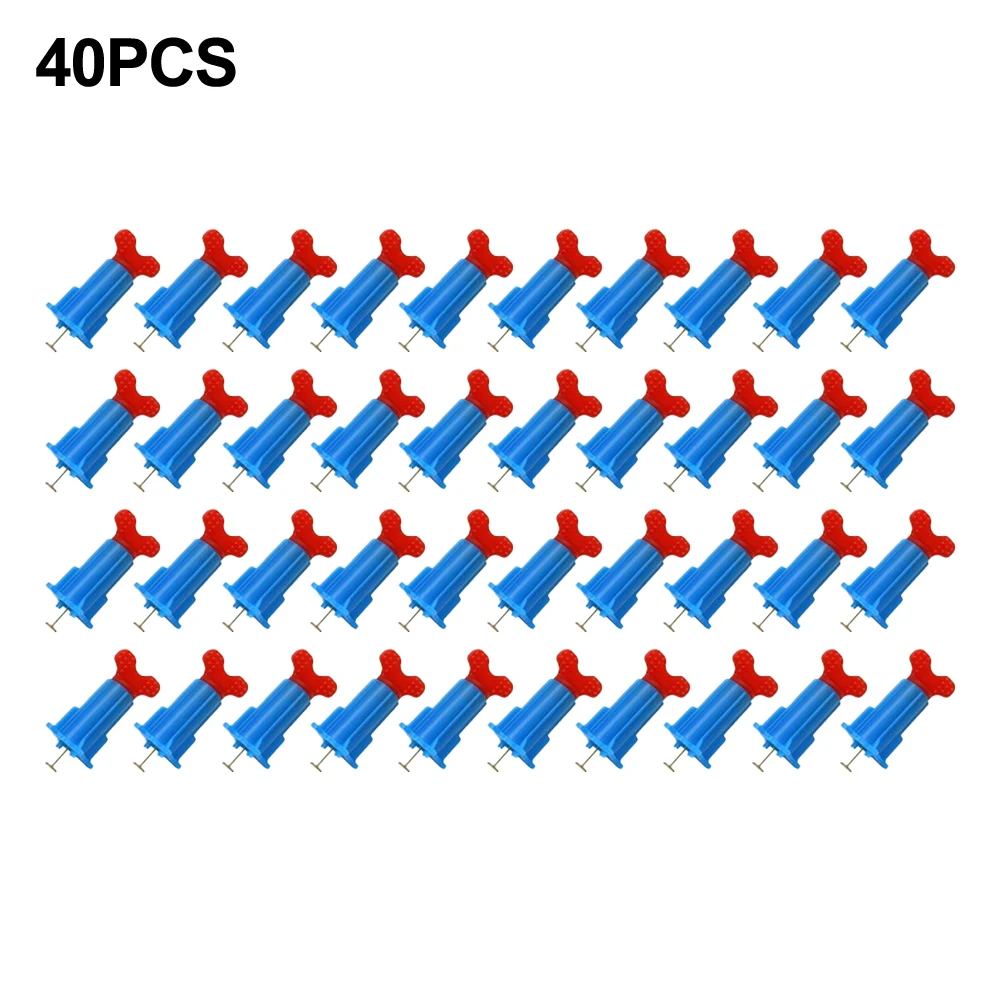 40pcs Tile Leveling System For Tile Laying Level Wedges Alignment Spacers For Leveler Locator Spacers Reusable Wall Tile Leveler