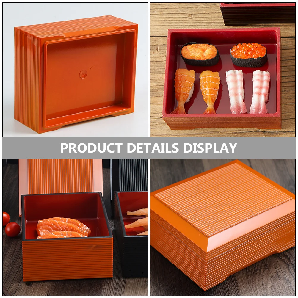 

1Set Japanese Food Box Lightweight Bento Case for Sushi and Eel Storage Portable Covered Food Container for Picnic School Travel