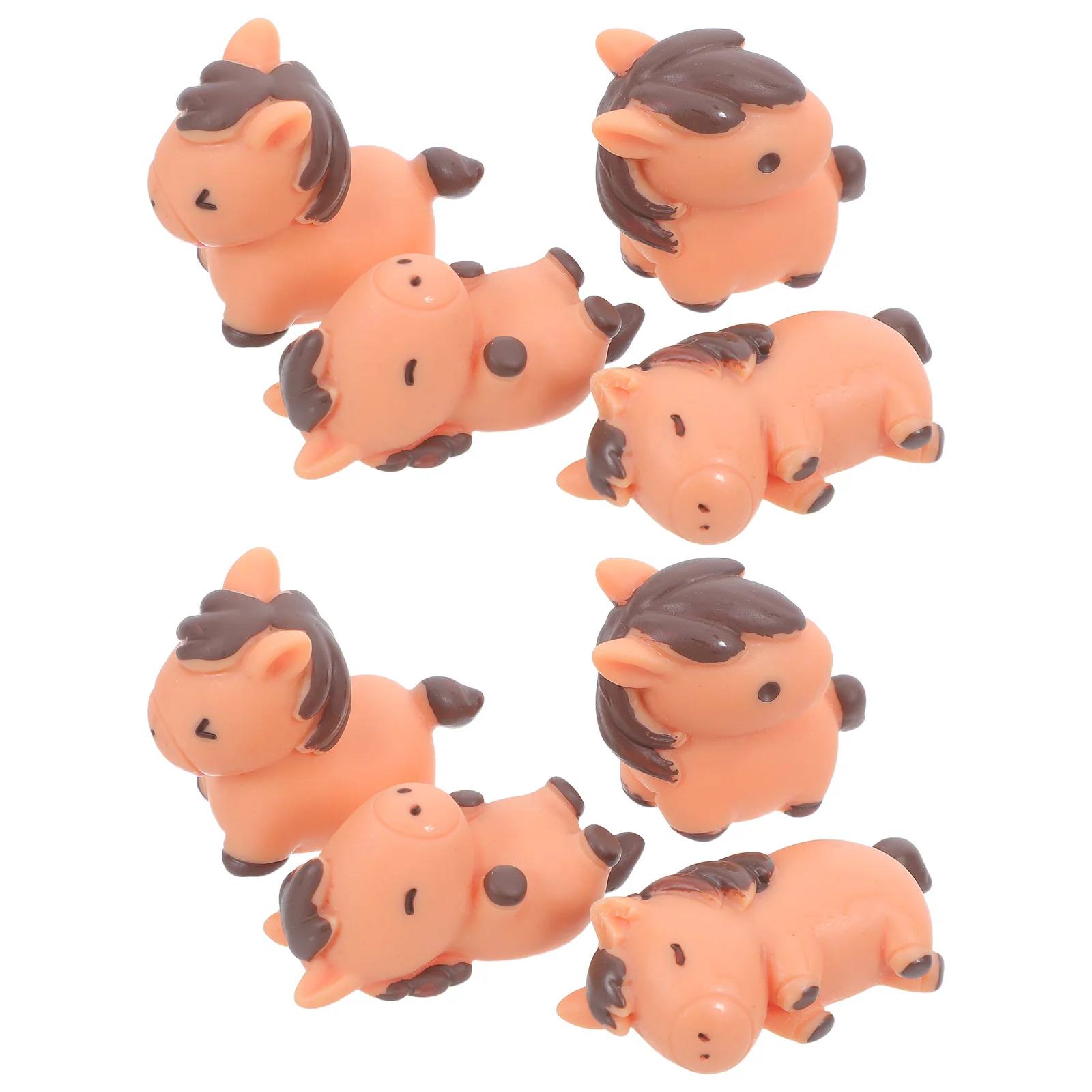 

8Pcs Miniature Resin Horses Realistic Small Horse Sculptures for Desktop Bookshelf Home Decoration Accessories