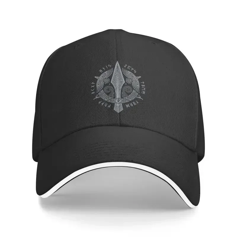 New Vikings Sword Baseball Cap Women Men Custom Adjustable Adult Viking Scandinavian Runes Valhalla Gungnir Dad Hat Spring