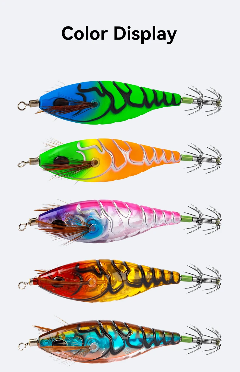 KINGDOM Egi Pro Tintenfisch-Jig-Köder 5 Stück/Box, schwebend, 75mm/90mm/100mm, Tintenfisch-Jig-Haken, Meeresangelköder für Oktopus und Tintenfische – Detail 6