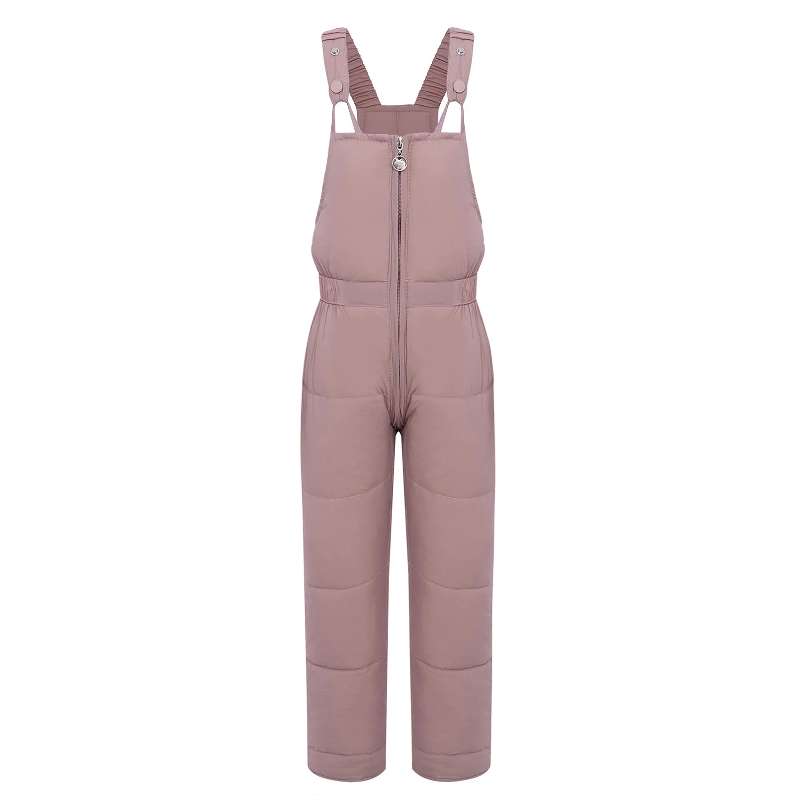 بدلة قفز للأطفال الصغار والبنات والأولاد على شكل ثلج وأشرطة كتف مرنة وسحاب مبطن للتزلج بدلة شتوية رياضية خارجية للثلج