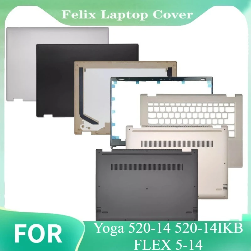 For Yoga 520-14 520-14IKB FLEX 5-14 NEW LCD Back Cover/Front Panel/Palm Rest Keyboard/Bottom Case Laptop Case