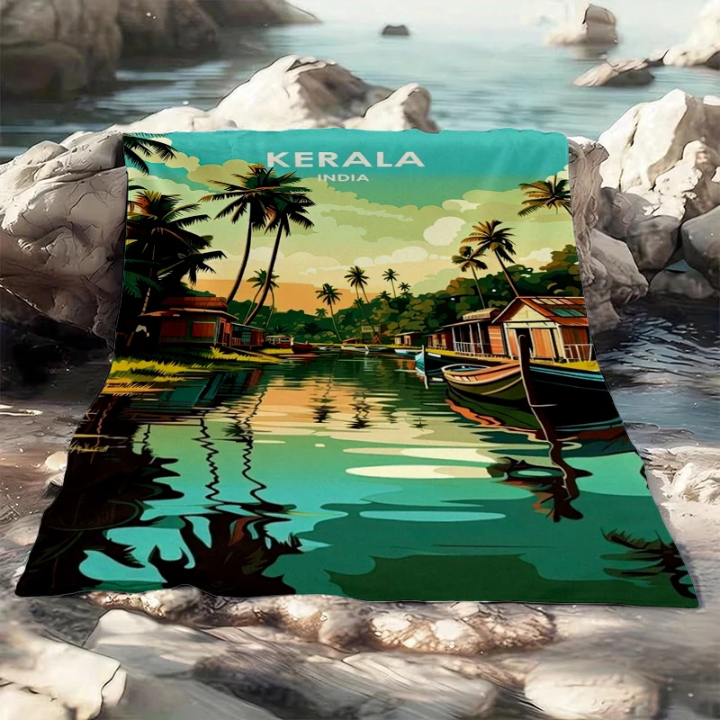 1PC Kerala Backwater Art Print - Home Decor Kerala review and price