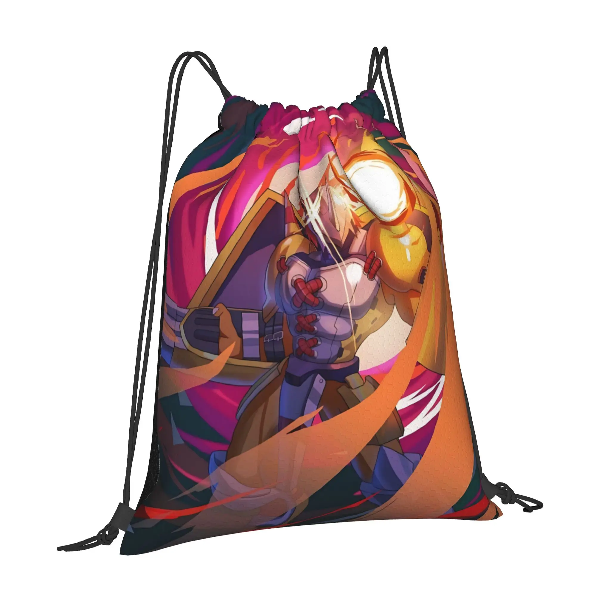 For travel Pouch Digital Monster  Kawaii Drawstring Bags Shopping Shoe Clothes Storage Multi-function Teen Portable Rucksack