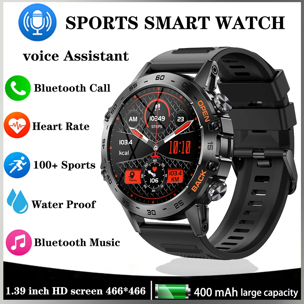 

Xiaomi Mijia Smart Watch Men Voice Assistant Bluetooth Call Sport Fitness Men's Watches Waterproof Heart Rate Monitoring Tracker