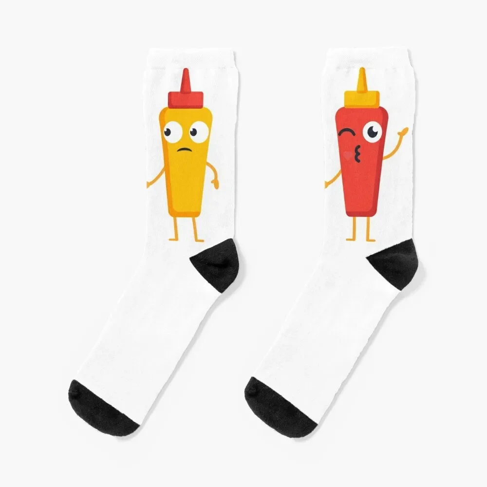 

Ketchup and Mostard Socks luxury halloween loose Socks For Man Women's