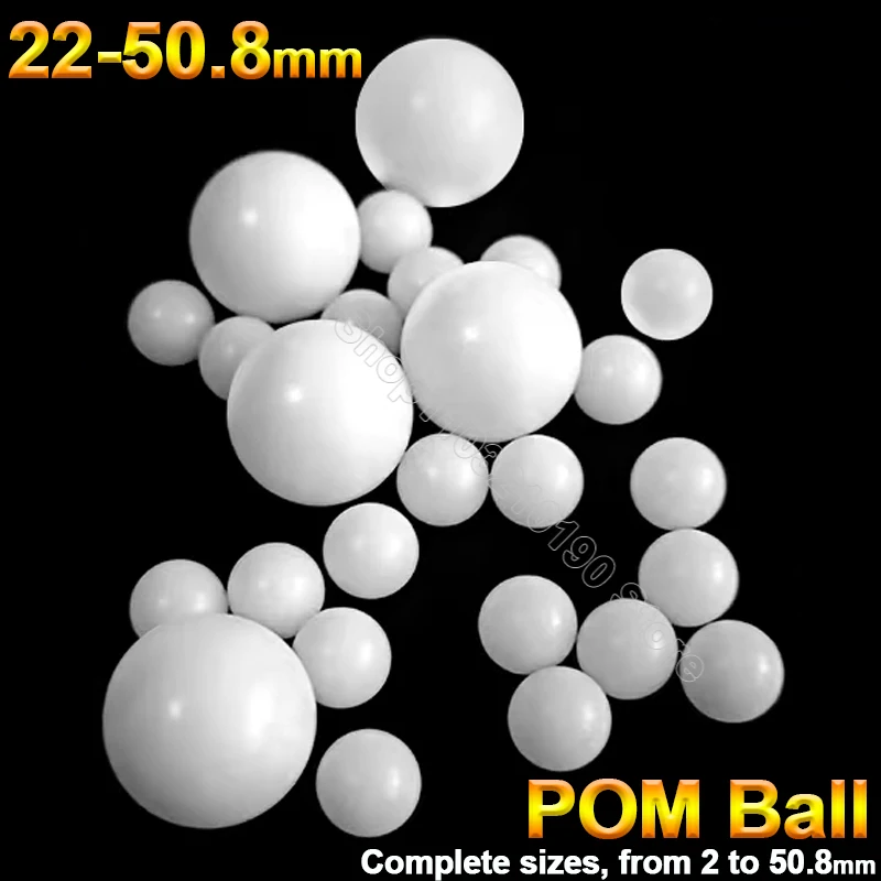 1-5Pcs White Polyoxymethylene POM Plastic Ball Precision Solid Balls 22,24,25,25.4,28,30,30.16,32,35,38.1,40,44.45,45,50,50.8mm