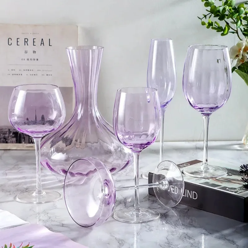 UK New Purple Della Crystal Champagne Glass Wine Goblet Nordic Style Highball Cup