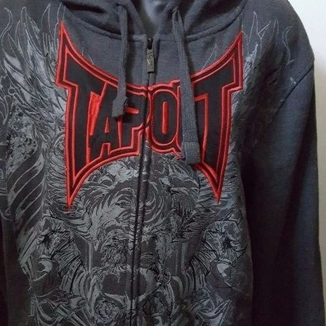 Tapout Zip Hoodie Mens Womens Y2K Sweatshirt Gothic Retro Graphic Letter Embroidery Oversized Black Hoodie Sweatshirt Clothes