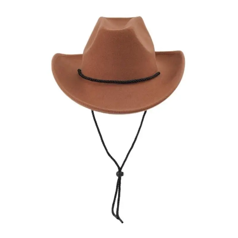 

39BB Rolled Brims Cowboy Hat for Adult Outdoor Sports Lightweight Summer Cowboy Hat