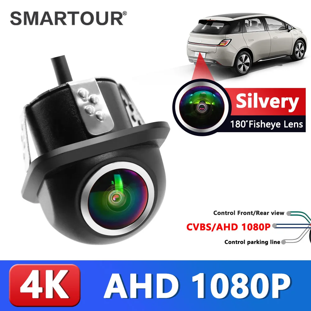 

Universal AHD 1080P Silver FishEye Len HD Night Vision Vehicle Rear/Front View Camera Visible CCD Car Reverse Backup Camera