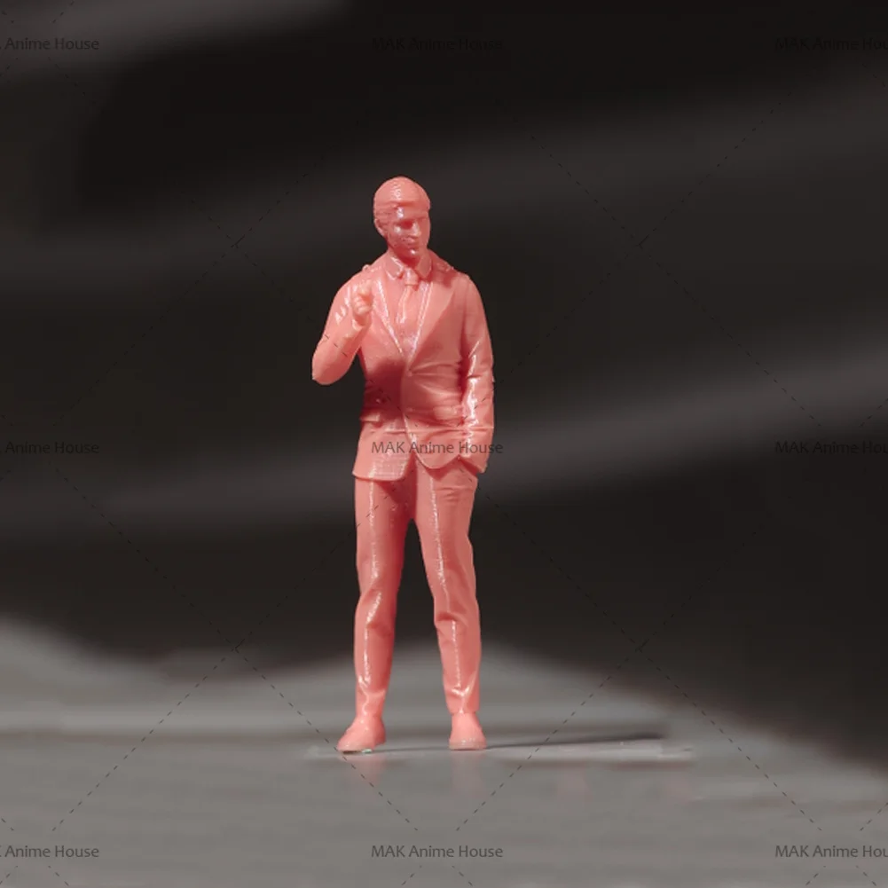 Malowane miniatury 1/87 1/64 1/43 1/24 1/18 garnitur stojący palący mężczyzna scena rysunek lalka malowany Model dekoracja sceny zabawki