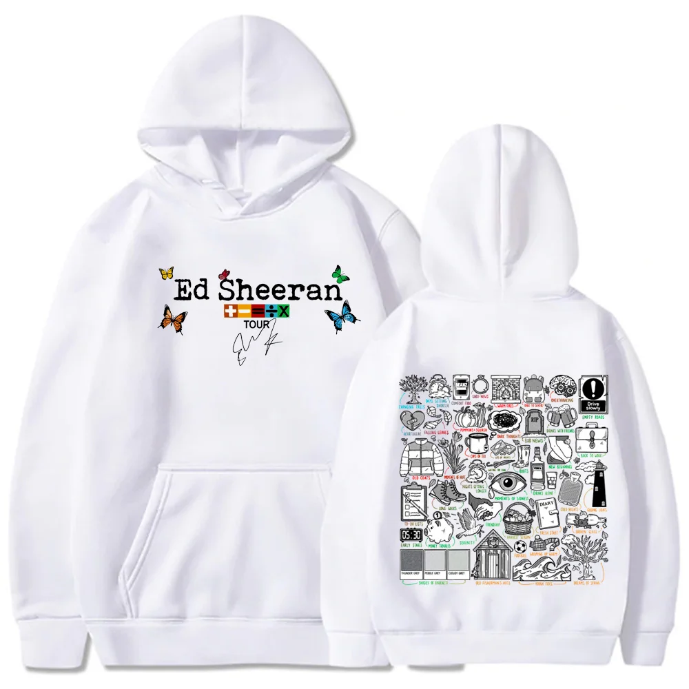 Hoodies de música ruim para homens e mulheres, ed Sheeran Tour, outono e inverno, vários estilos, 2023