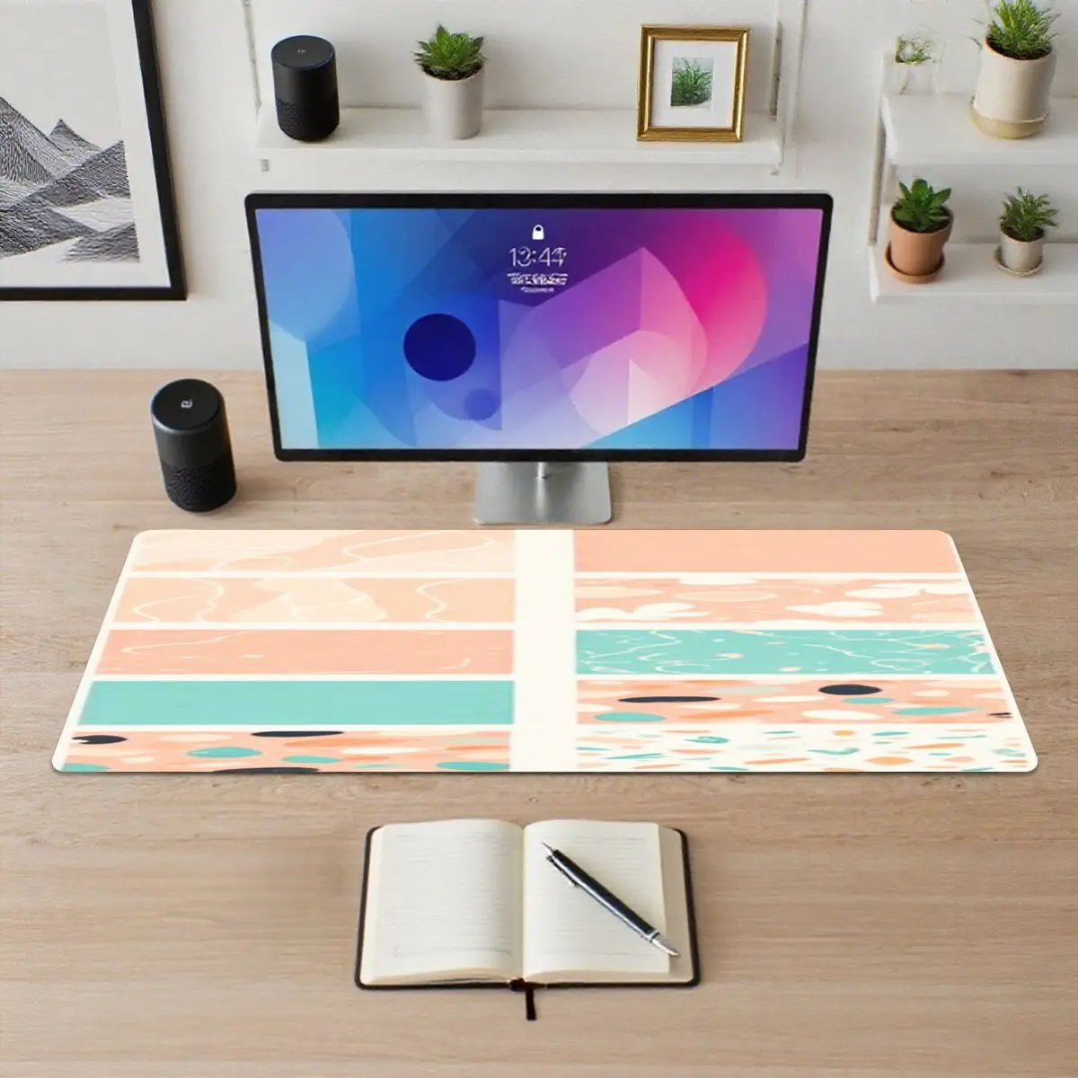 

1pcs Stylish Rubber Mouse Pad Abstract Waves Design for Home Office Gaming Study Decor Gift for Friends & Family
